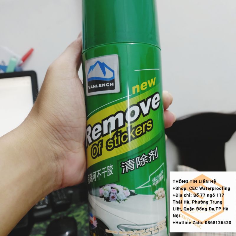 Xịt Tẩy Keo Dính Ô tô Xe máy Đa Năng Chai 450ml Remove Of Stickers XTK45 [CEC Store]