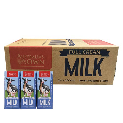 Sữa tươi Úc | THÙNG 24 HỘP SỮA TƯƠI NGUYÊN KEM AUSTRALIA'S OWN 200ML