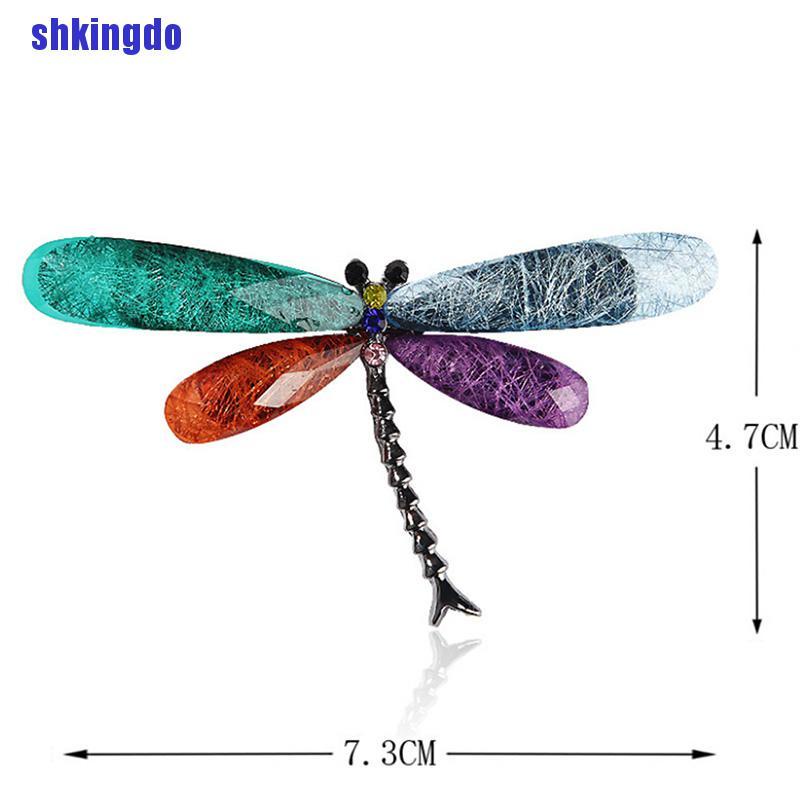 Ghim cài áo kiểu chuồn chuồn đính đá phong cách cổ điển