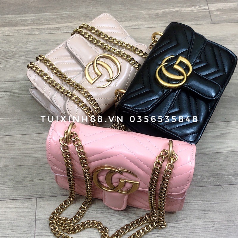 [Mã FAMAYWA2 giảm 10K đơn từ 50K] Túi xách nữ khoá chữ GG thời trang Hàn Quốc đẹp đeo chéo giá rẻ cao cấp | BigBuy360 - bigbuy360.vn