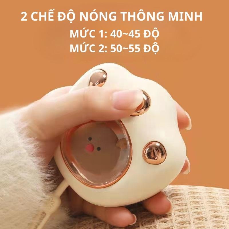 Máy sưởi cầm tay mini đa chức năng hình chân mèo kiểu dáng dễ thương nhỏ gọn