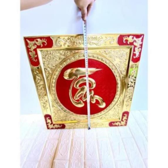 Đồ Đồng Thờ Cúng Phong Thủy CHỮ TÂM NỀN ĐỎ KÍCH THƯỚC 55x55cm nặng 2.2 kg chất liệu bằng đồng nguyên tấm 💯