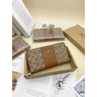 Ví dài C Accordion Zip Wallet xuất xịn full box làm quà