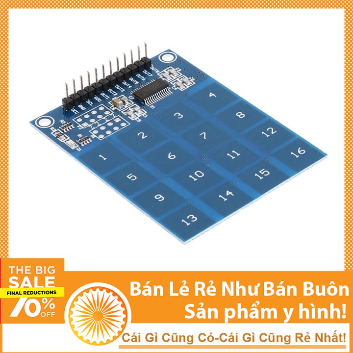 Module Bàn Phím Cảm Ứng Chạm 16 Phím TTP229 - Module Touch Sensor Điện Dung