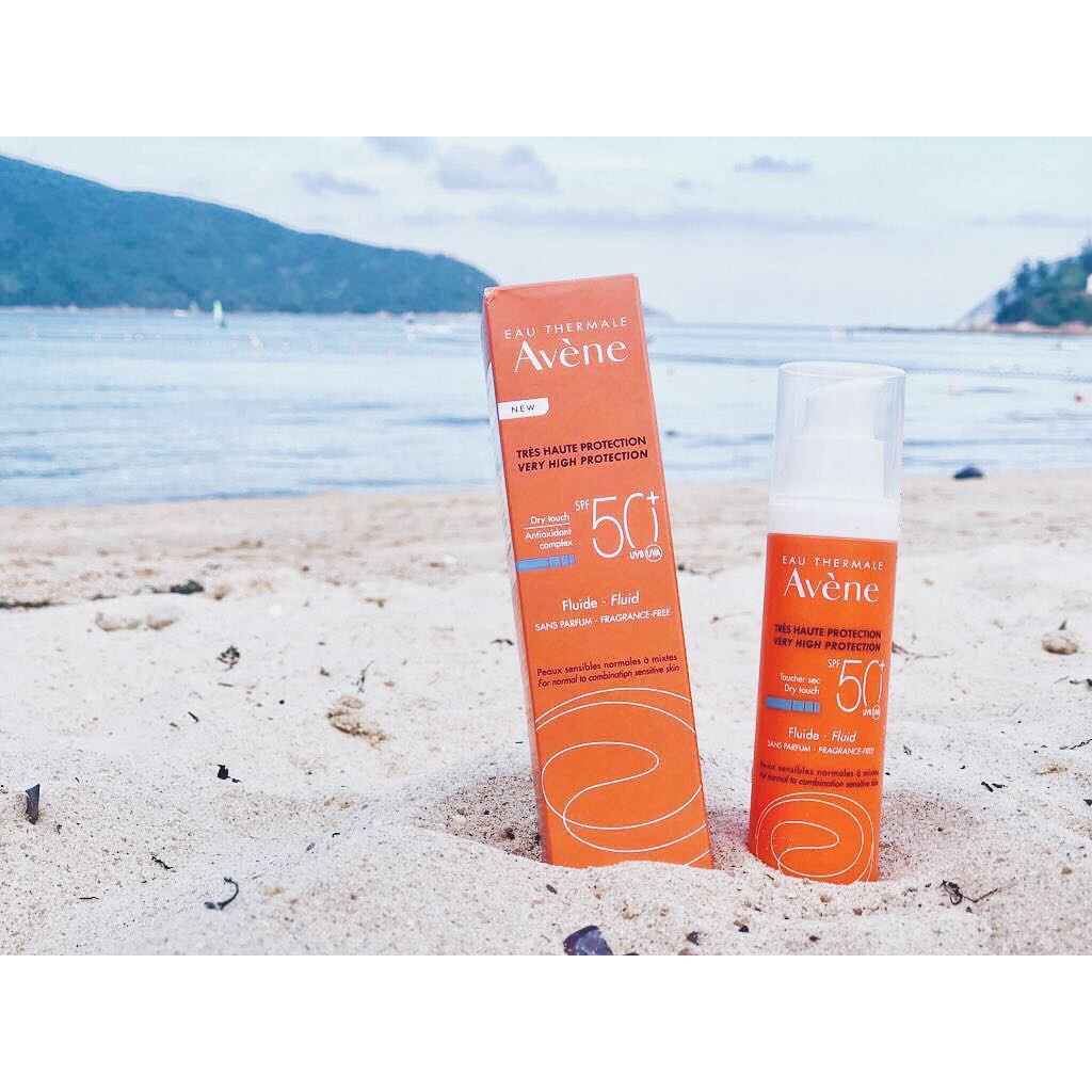 (Mẫu mới 2022) Kem Chống Nắng Phổ Rộng AVENE Fluide Dry Touch Very High Protection SPF 50+ Da Thường, Hỗn Hợp - 50ml