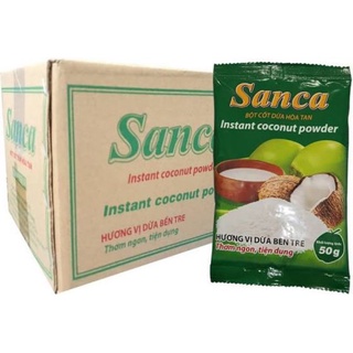 10 Gói Bột Cốt Dừa Sanca 50g