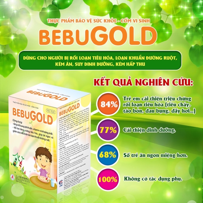 Cốm vi sinh Bebugold hộp 15 gói