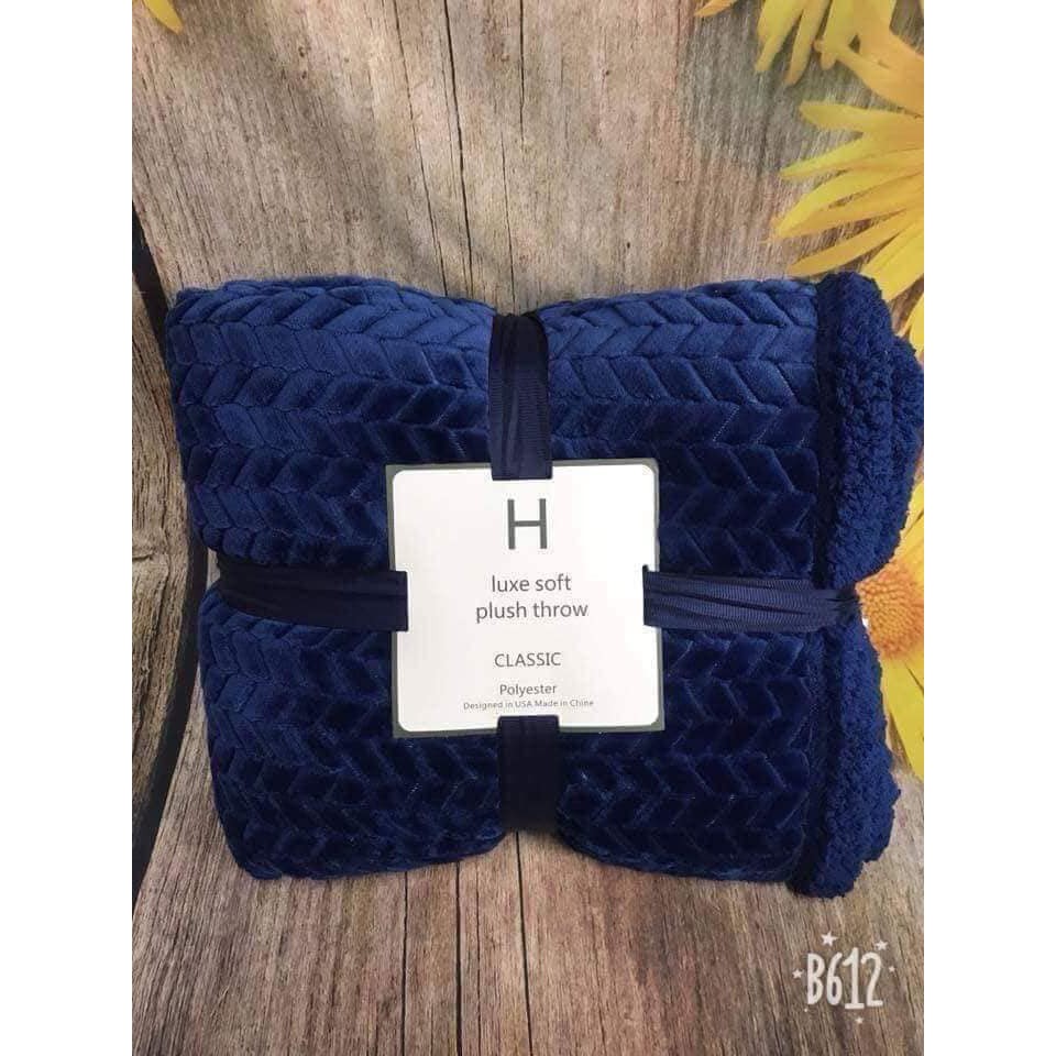 ⛔FREESHIIP⛔Chăn lông cừu  họa tiết xương cá