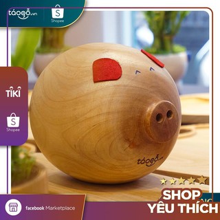 Lợn gỗ tiết kiệm trang trí
