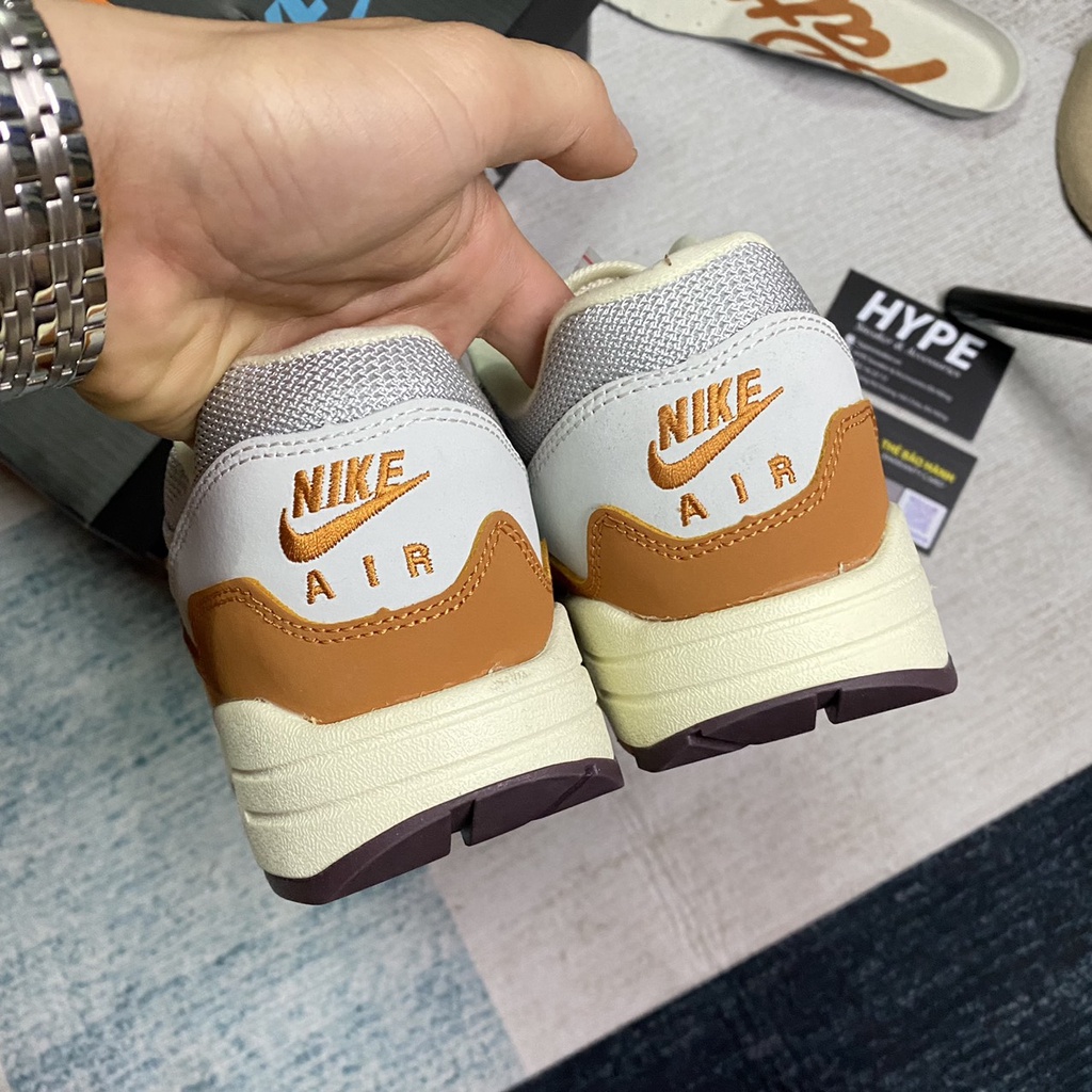 Giày Nike Air Max 1 Patta Waves Monarch White/Brown  - Phiên bản high quality | Hype Sneaker .