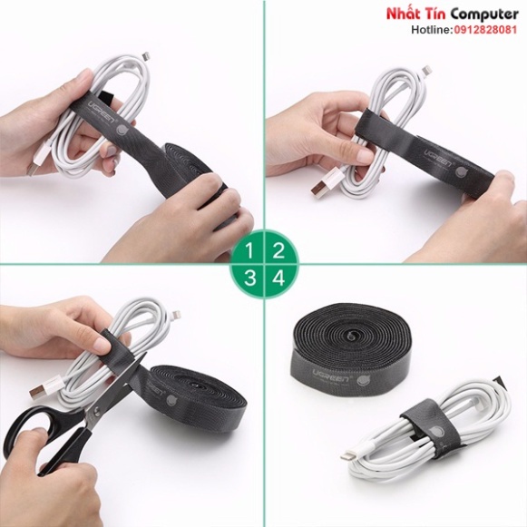 Dây dán Velcro tiện dụng, rộng 15mm Ugreen cao cấp  - Phân Phối Chính Hãng