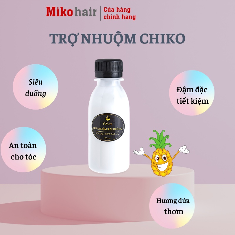 Oxy trợ nhuộm tóc siêu dưỡng Chiko chính hãng size mini 100ml trợ dưỡng nhuộm tóc tại nhà