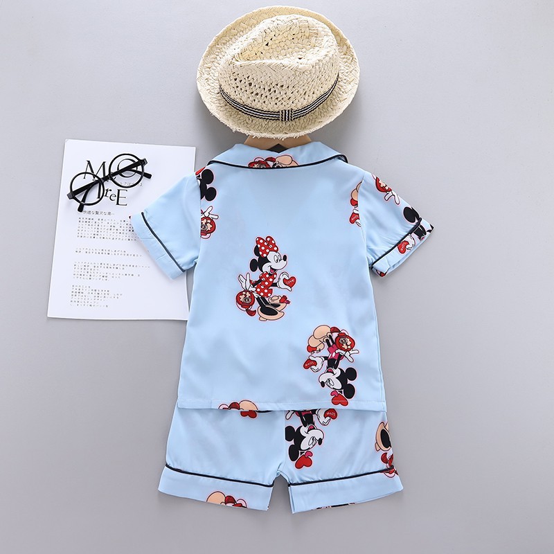 Bộ Đồ Ngủ Áo Tay Ngắn + Quần Short Cho Bé