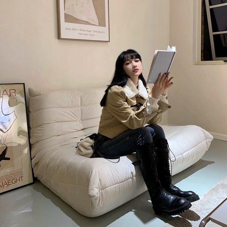 Xiaozhainv Quần jean dài Xiaozhainv lưng cao dáng ôm ống loe kiểu vintage cá tính cho nữ