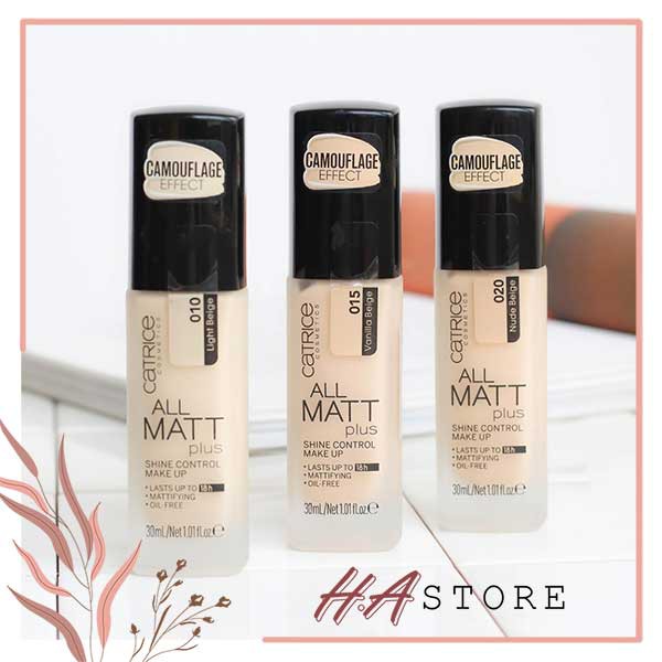 Kem Nền Catrice All Matt Plus Shine Control Make Up 18h