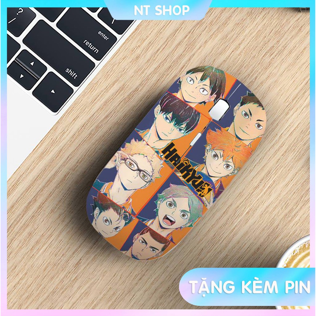 Chuột không dây Haikyu siêu mỏng (tặng kèm pin)