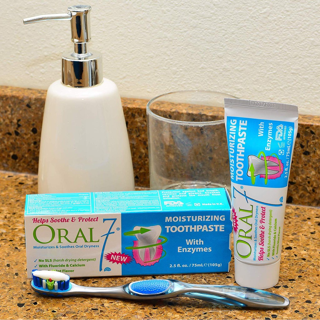 Kem đánh răng Oral7 75ml dành cho người khô miệng, tạo nước bọt nhân tạo