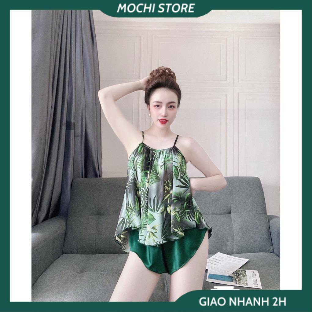 Đồ Mặc Nhà, Đồ Bộ Ngủ , Bộ Áo 2 Dây Voan Hoa Quần Cọc Chất Lụa Màu Trơn Mềm Mịn Form Dáng Rộng Dưới 60kg Mặc Vừa. | BigBuy360 - bigbuy360.vn