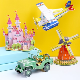 Bộ lắp rắp mô hình 3D bằng xốp cứng nhiều hình khác nhau