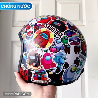 5k/hình Sticker Among Us chống nước dán trang trí nón bảo hiểm, laptop, guitar, xe