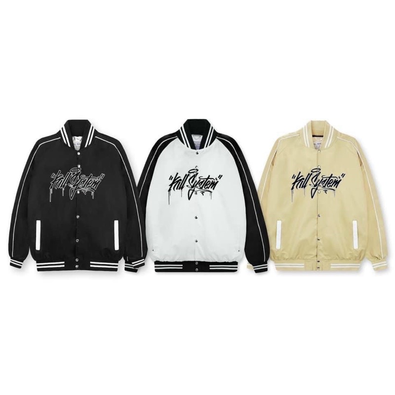 [Ảnh Thật] Áo BomBer Dù 2 lớp Ver2 Kill.sytem Unisex Form chuẩn Unisex Nam Nữ CoupleÁo Khoác Dù 2 Lớp In sắc nét