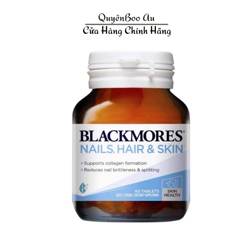 Viên uống đẹp da tóc móng Blackmores Nails hair skin 60 viên