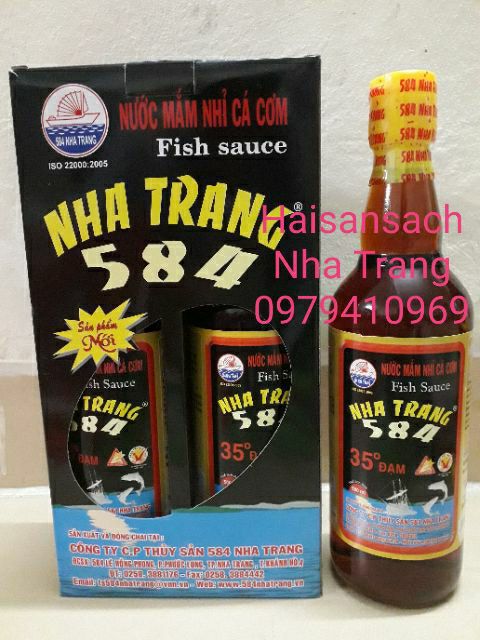 6 chai (500ml/chai) 35 độ NƯỚC MẮM NHỈ 584 NHA TRANG - NƯỚC MẮM TRUYỀN THỐNG 35 ĐỘ ĐẠM