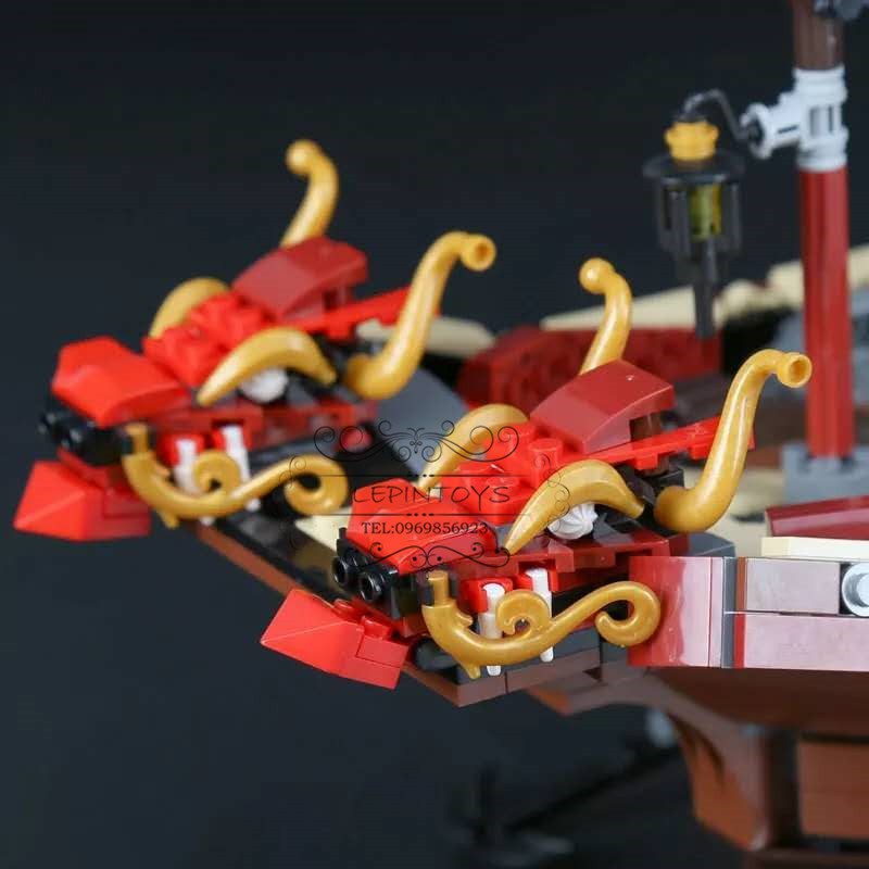 Mô hình Ninja movie Genuine Ship Series The Destiny`s Bounty  Ninjago 06057 Thuyên rông Quà cho các bé trai  82203