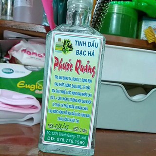 Tinh dầu Bạc Hà  -QUẾ - SẢ CHANH  thiên nhiên thơm phòng, giải cảm, đuổi côn trùng: chai 50ml