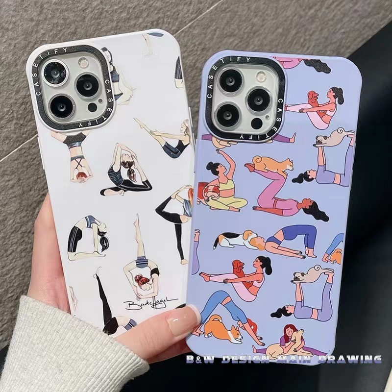 Ốp Điện Thoại Silicon Mềm Chống Sốc In Hình Cô Gái Tập Yoga Thời Trang Cho iPhone 13 12 11 Pro MAX XR IX XS MAX 7 8 Plus