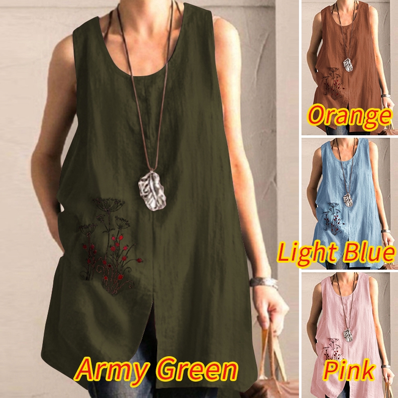 Áo ZANZEA Không Tay Cổ Tròn Thời Trang Quyến Rũ Cho Nữ | BigBuy360 - bigbuy360.vn