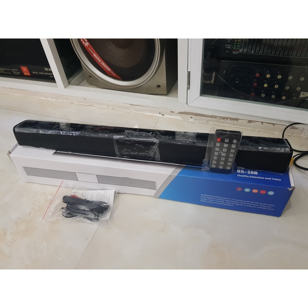 Loa Thanh Dài Siêu Trầm Bluetooth Gaming Soundbar Để Bàn BS-28B Dùng Cho Máy Vi Tính PC, Laptop, Tivi