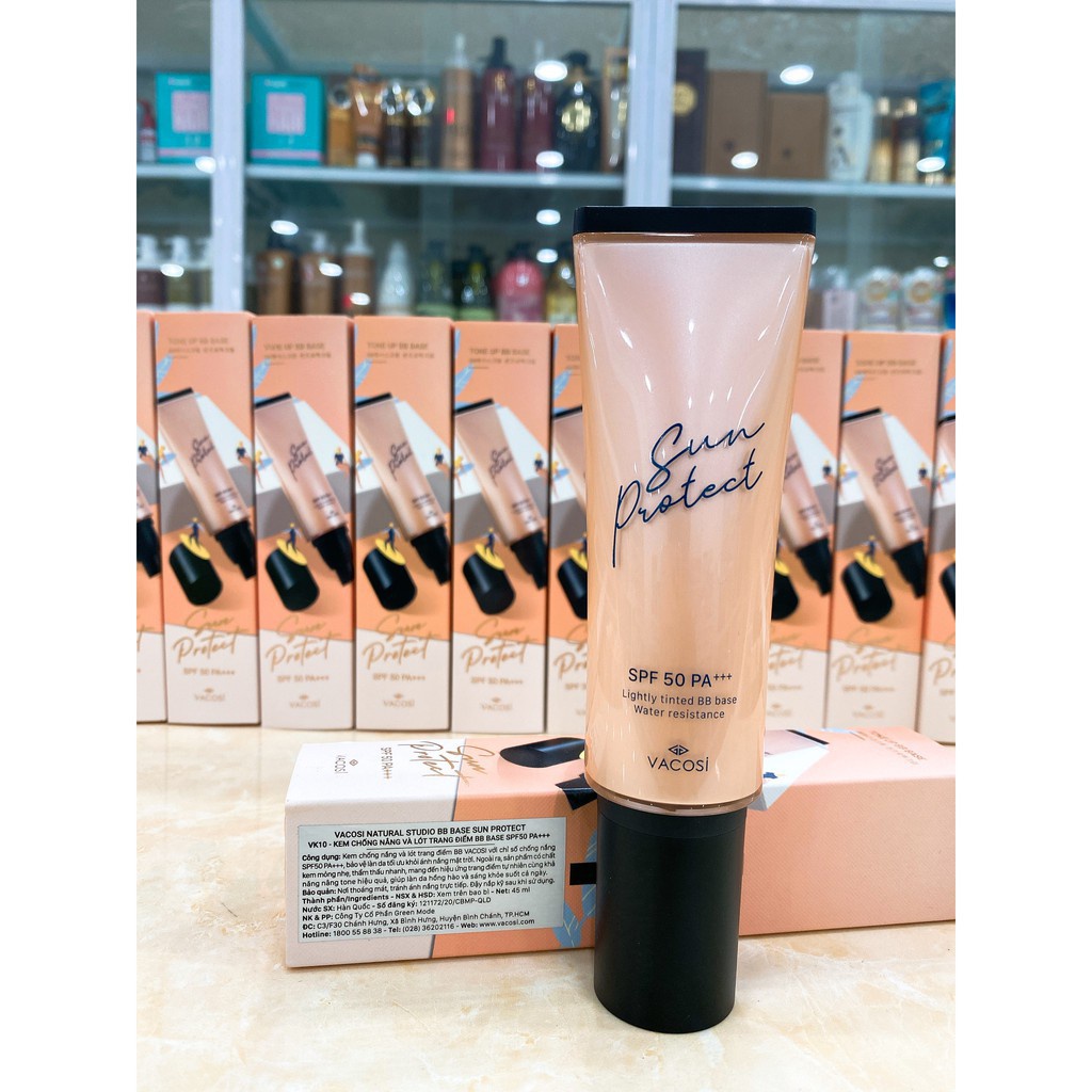 Kem lót BB VACOSI chống nắng trang điểm NATURAL STUDIO SPF50 PA+++