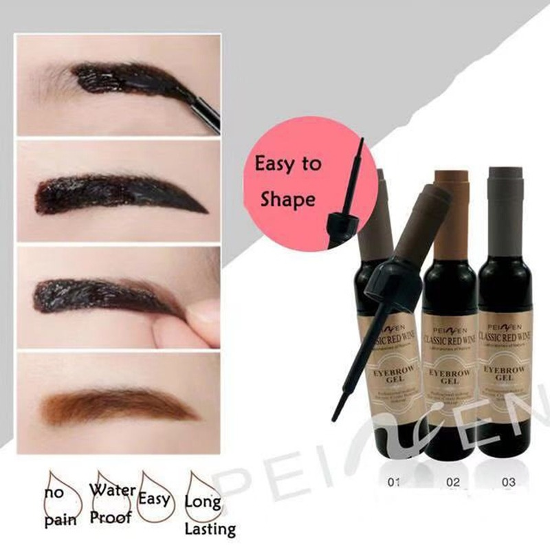 Kem Nhuộm Lông Mày Hình Chai Rượu Chống Nước Không Nhòe Tiện Dụng