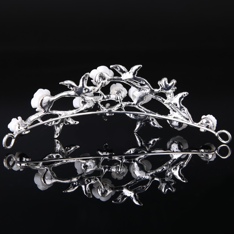 Trâm Cài Tóc Hình Hoa Bằng Hợp Kim Thời Trang Cho Cô Dâu