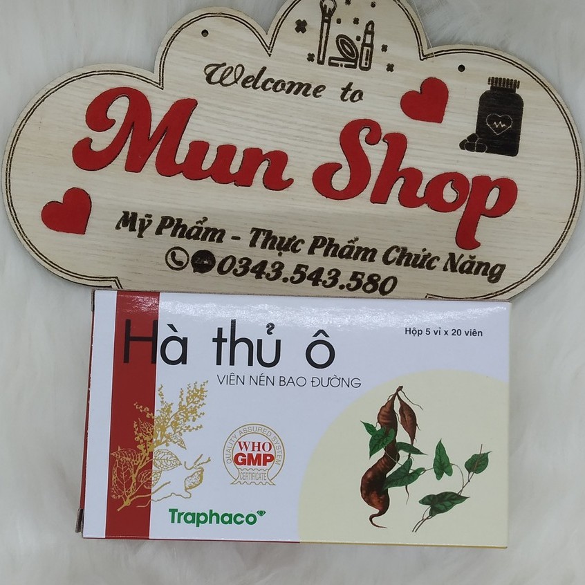 Viên nhai Hà Thủ Ô Traphaco - Tri thiếu máu, râu tóc bạc sớm