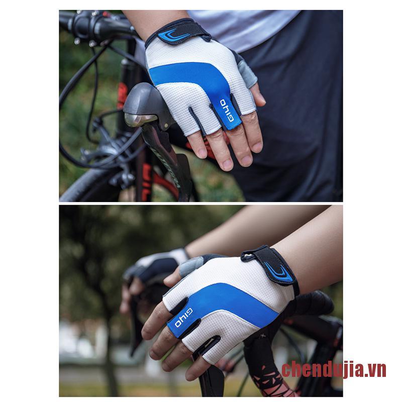 DUJIA Breathable Lycra Fabric Unisex Cycling Gloves Road  Bicycle Half Finger Gl