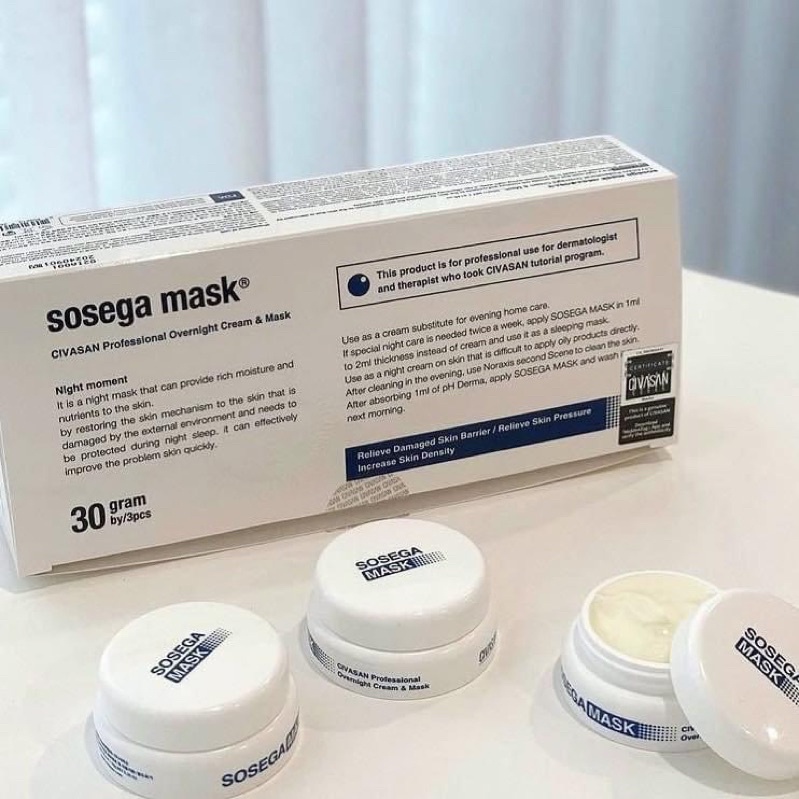 Sosega Mask Civasan - Mặt Nạ Ngủ Lipid Tái Tạo - Phục Hồi - Làm Dày Da