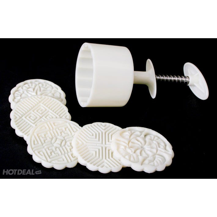 bộ khuôn làm bánh trung thu (chỉ có tròn)siêu tiện lợi loại to