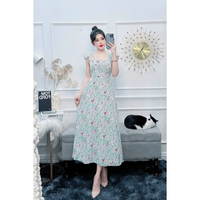 [HCM] Đầm maxi hoa đi biển cho mùa hè mát mẻ thời trang thoáng mát xinh xắn KME FASHION