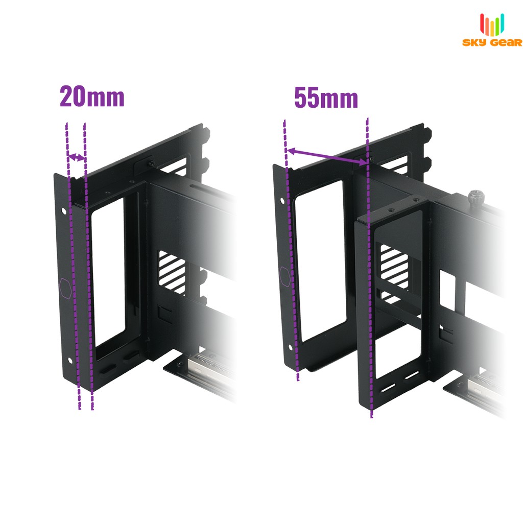 Bộ Giá dựng VGA CoolerMaster Universal Vertical GPU Holder Kit V2, hỗ trợ dựng đứng card màn hình VGA