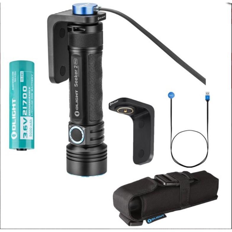 [BH 5 NĂM] Đèn pin Olight Seeker 2 Pro Độ sáng 3200lm chiếu xa 250m sạc nam châm pin 21700 kèm theo