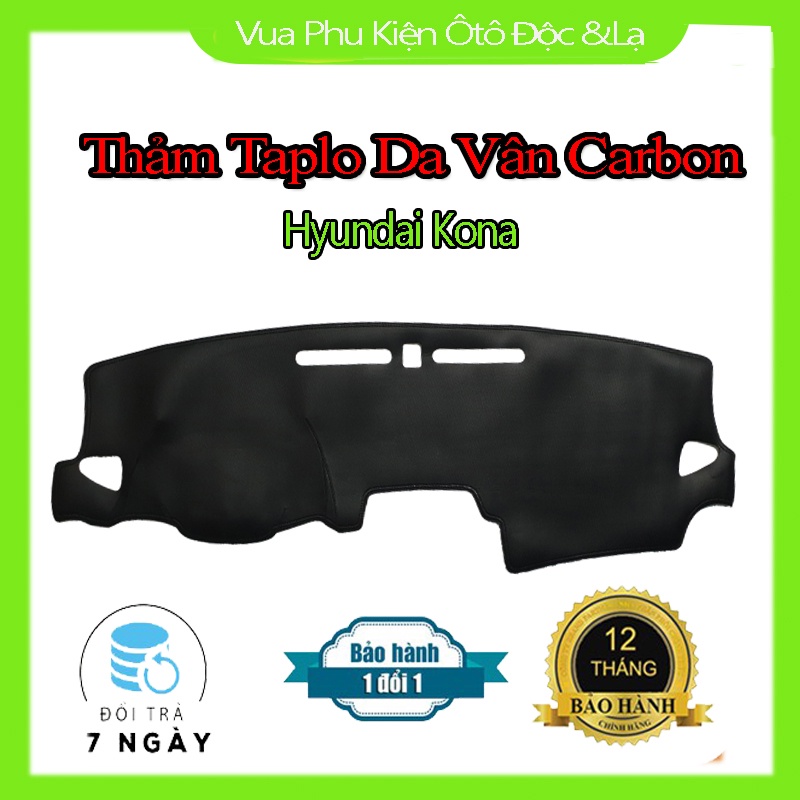 Thảm Taplo Hyundai Accent, Avante, Elantra, I10, Kona, Santafe, Tucson Chất Liệu Da Vân Carbon