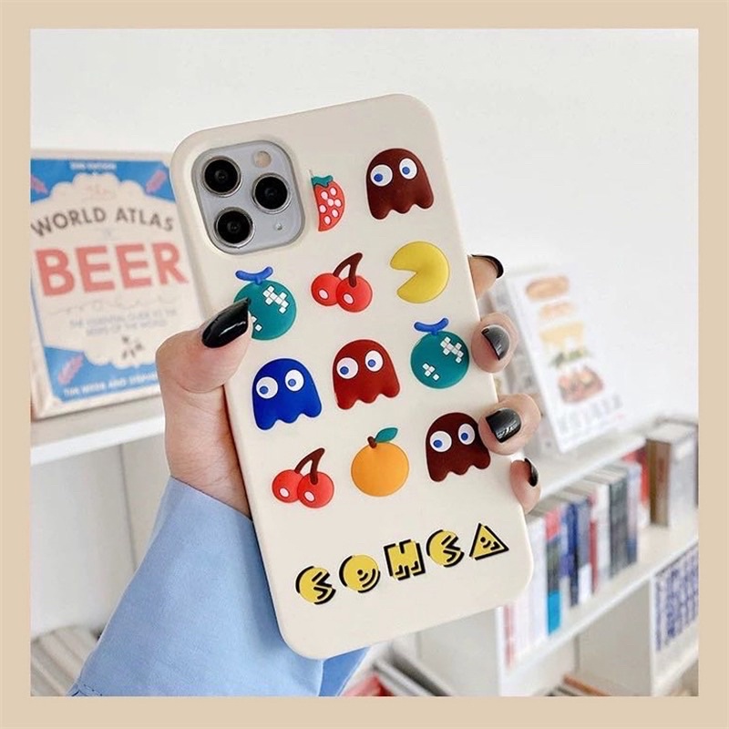 Ốp iPhone 11ProMax Silicon Dẻo Dày Dặn Hình Pacman Ngộ Nghĩnh