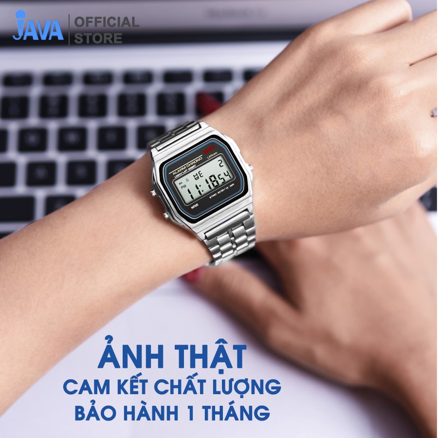 Đồng hồ điện tử dây kim loại unisex nam nữ WR - Chống xước - Chống nước - Sang trọng | BigBuy360 - bigbuy360.vn