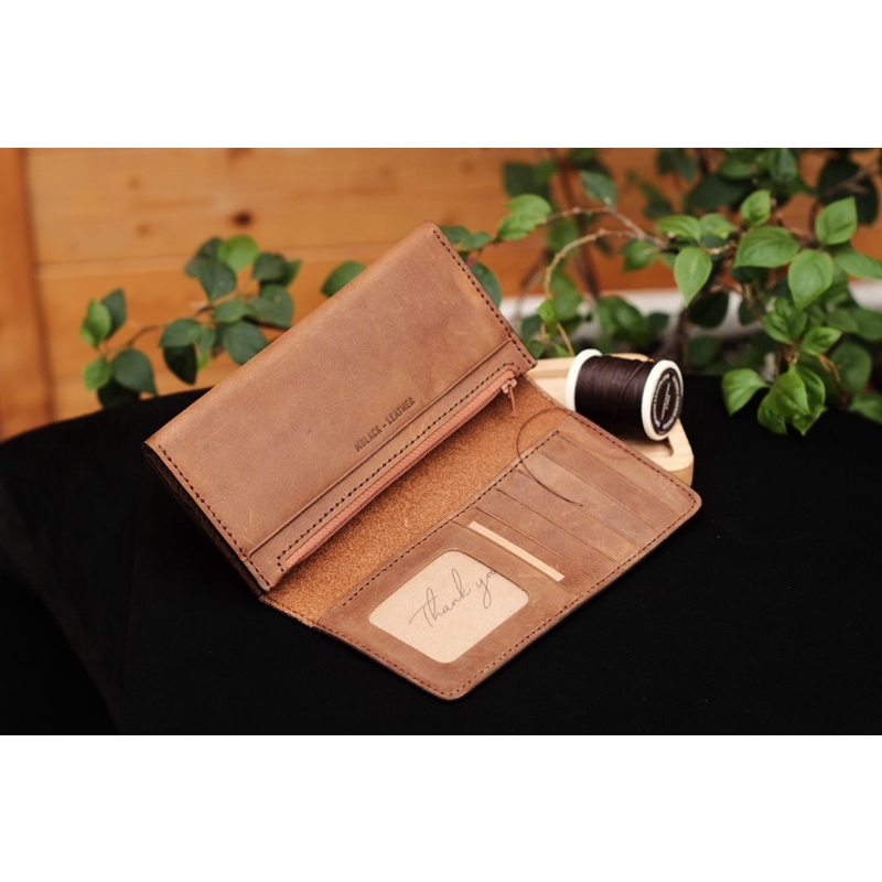 VÍ DÀI DA BÒ THẬT HANDMADE