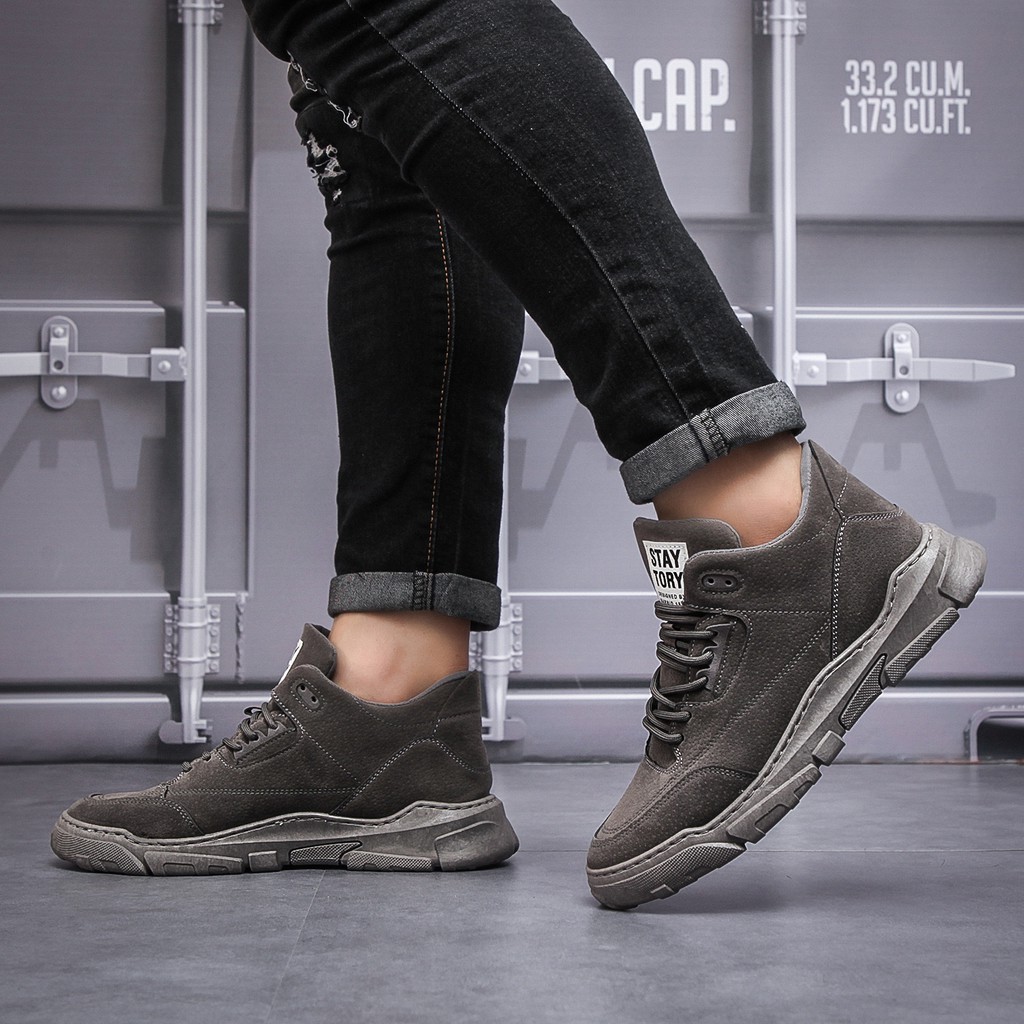 Giày Sneaker Nam ⚜️Bệu Store⚜️ Giày Nam Da Lộn Cổ Lửng [ Hàng Độc Nhập Khẩu] Cao Cấp Phong Cách Hàn Quốc | BigBuy360 - bigbuy360.vn