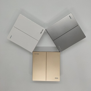 [Series E6] Bộ công tắc đôi 1 chiều/ 2 chiều/ 3 chiều 16A GELAN
