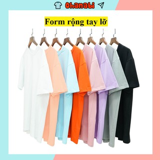 Áo thun cotton nam nữ Unisex tay lỡ oversize form rộng - Áo thun tay lỡ OHANA