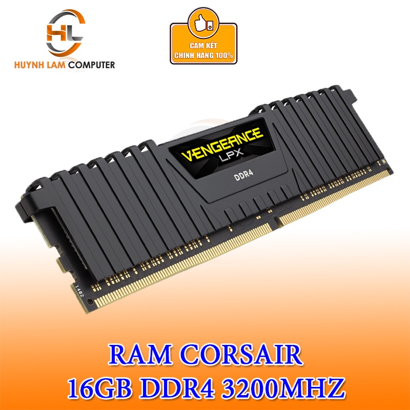 [Mã 55ELSALE1 giảm 7% đơn 300K] Ram 16Gb DDR4 3200Mhz Corsair Vengeance LPX Tản đen Chính hãng